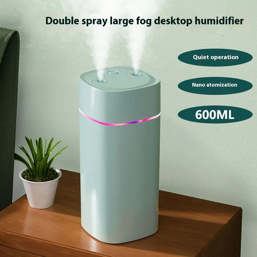 Dual Mist USB Room Humidifier 600ml